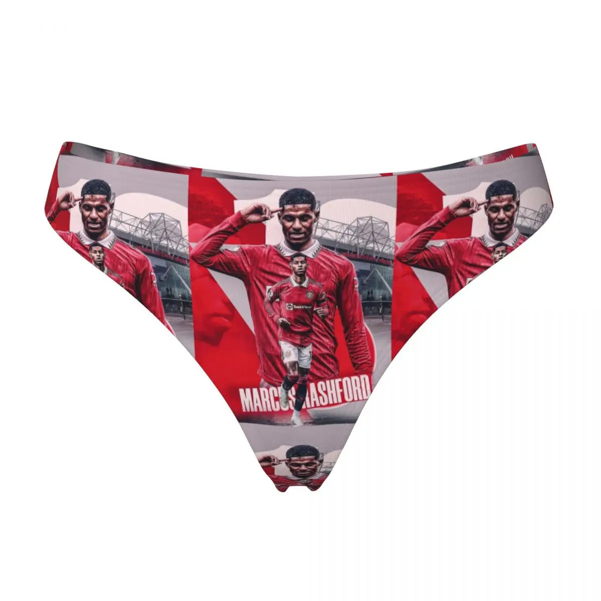 Custom Marcus Rashford New Goal Celebration G-string Panties Breathable Women Stretch Thongs Comfort Underwear