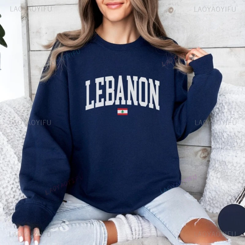 Flaga Libanu Bluza z kapturem Mężczyzna Kobiety Komfortowe swetry Mapa Beirut Crewneck Lebanese Hoody Harajuku Fashion Streetwear