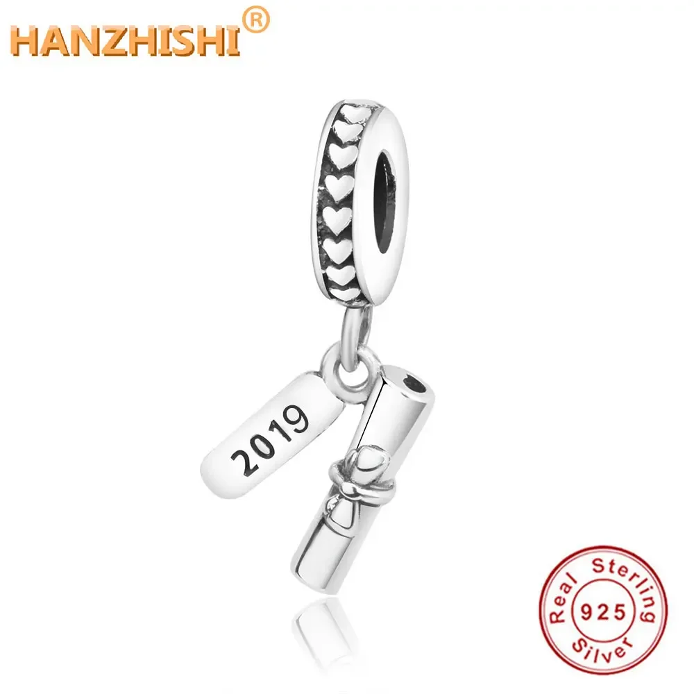 Fits Original European Charms Bracelet DIY Jewelry Making New Fashion 925 Sterling Silver 2019 Number Books Dangle Charm Beads