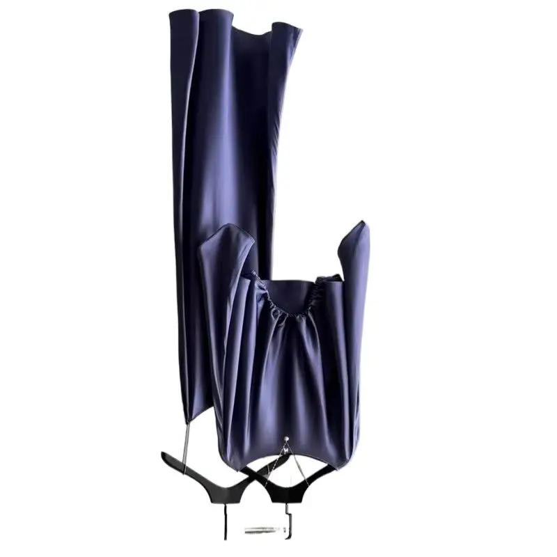 

Spring Summer Super Fire High-end Satin High-end Feminine Purple Satin Suspender Dress Set Temperament Commuting Women' Clothing