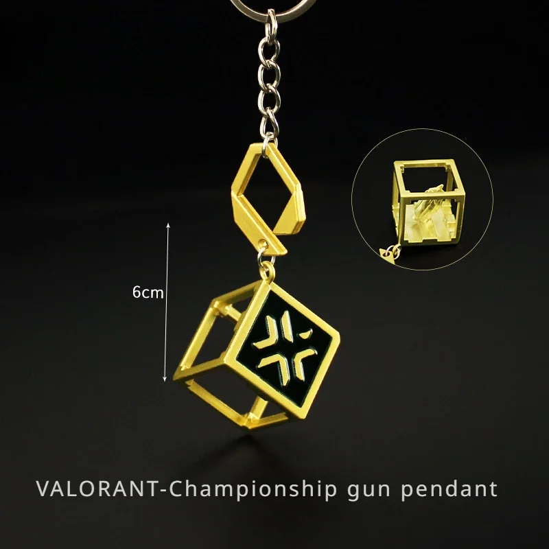 Valorant Game Peripheral Championship Tournament Peripheral Gun Pendant Card Face Logo Keychain Pendant Weapon Prop Model 6CM