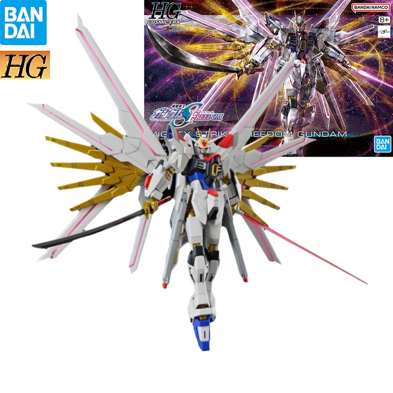 In Stock Bandai HG 1/144 Zgmf/a-262Pd-P Mighty Strike Freedom Gundam Model Kit Assembly Anime Figure Action Model Toys Gift