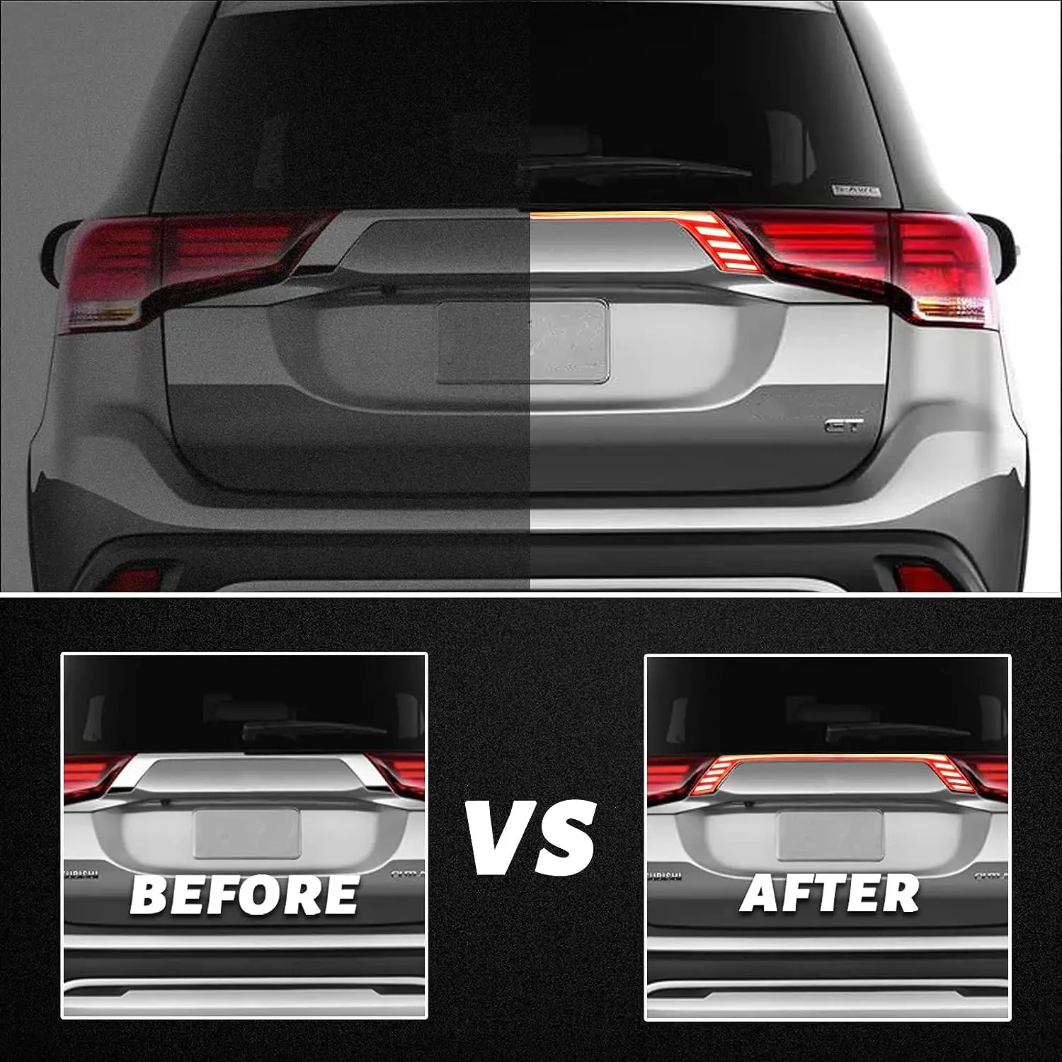 Trunk Lid Third Brake Light LED Bar Sequential Turn Signal Tail Lamp for Mitsubishi Outlander 2016-2020 SEL LE ES SE SP