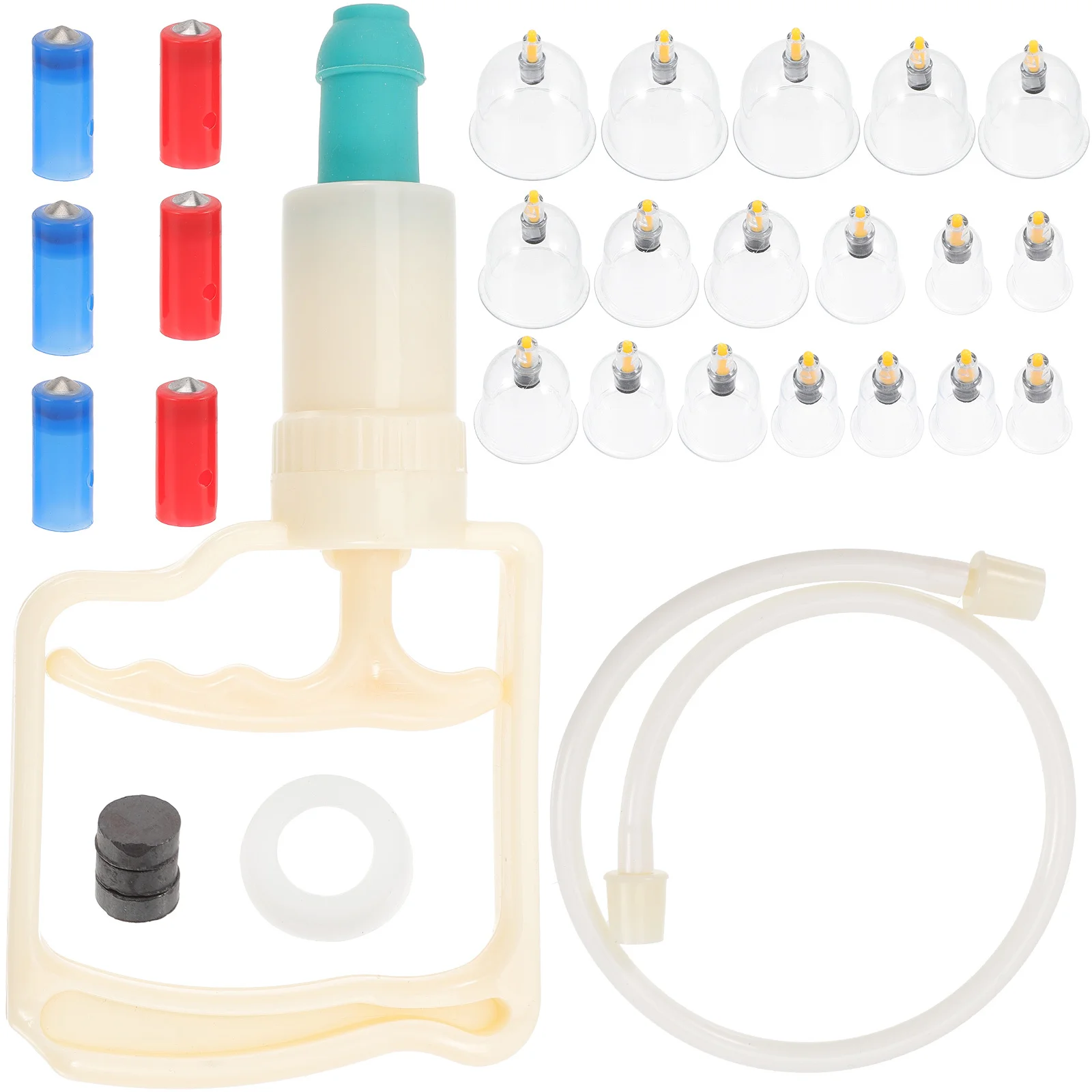 

1Set Vacuum Suction Cupping Set High Quality Plastic Household Cupping Cups Simple Operation Improve Immunity Enhance Blood