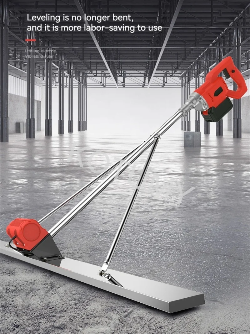 KOTUMY 48V Electric Concrete Polisher Level Floor Vibration Ruler Mortar Vibrator Screed Concrete Leveling Machine