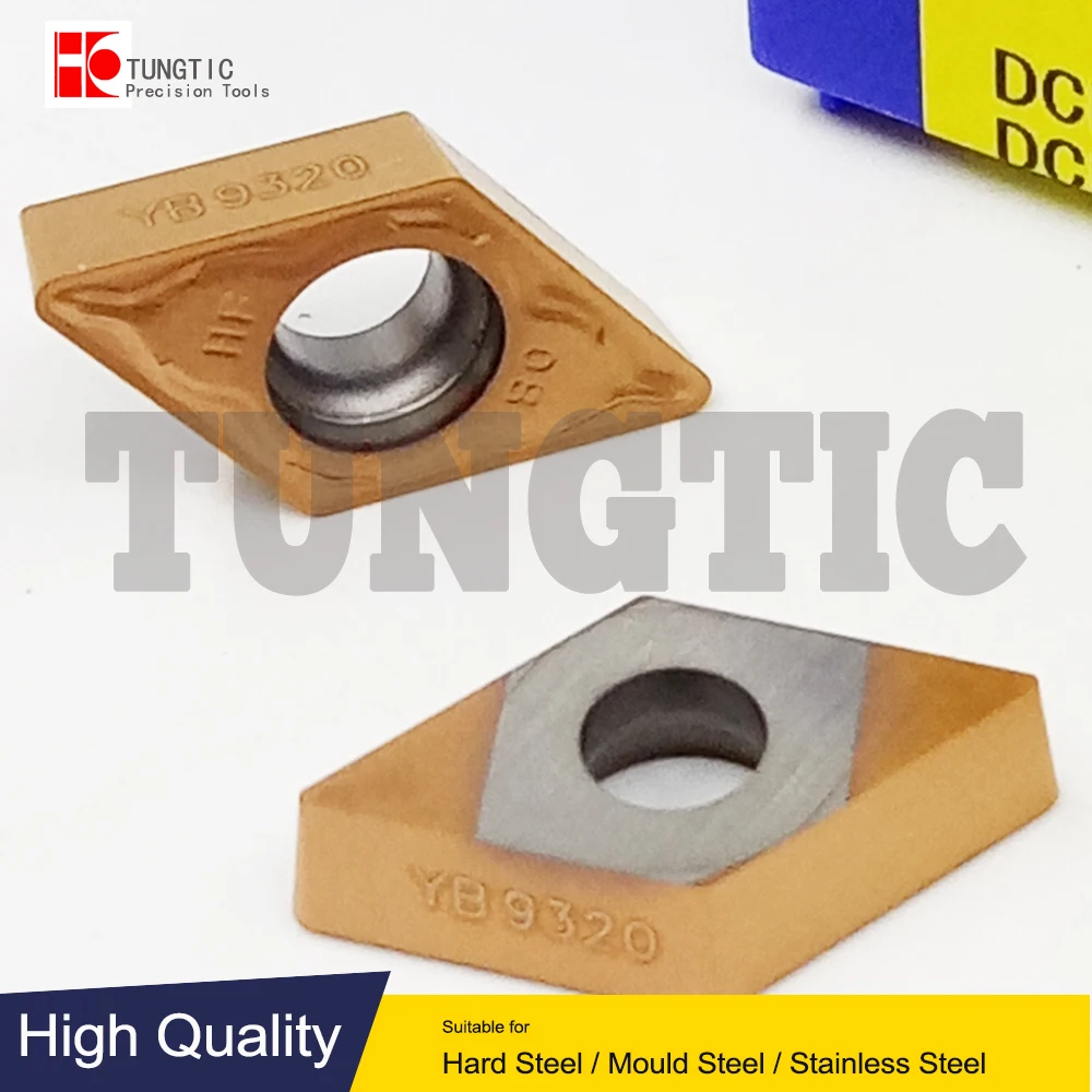 DCMT11T308-AHF YB9320 YB6325 DCMT3(2.5)-AHF Turning Cutting Carbide Lathe Tools Machining Metal Inserts Positive-Finishing