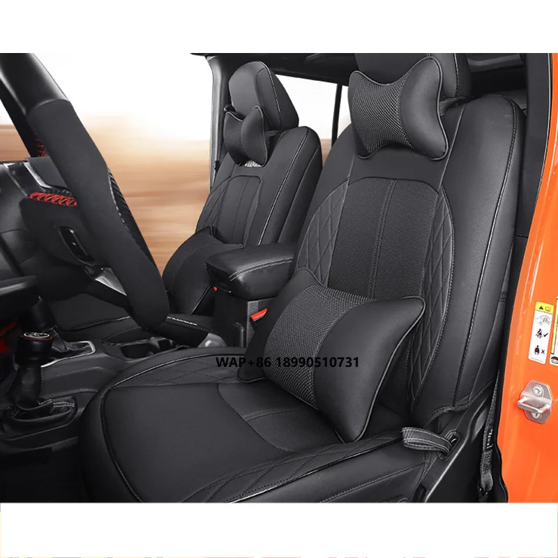 

Durable Wearable Fiber Leather Car Seat Cover Cushion for jeep wrangler JL 2018 2019 2020 2021 2022 2023 2024 Sahara Rubicon