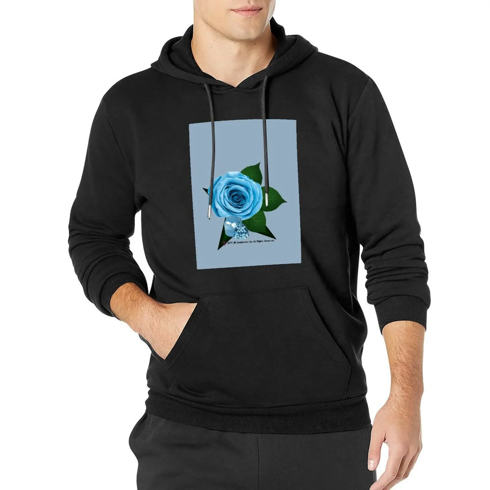 

Blue Topaz Rose Collection Pullover Hoodie autumn hoodie oversize