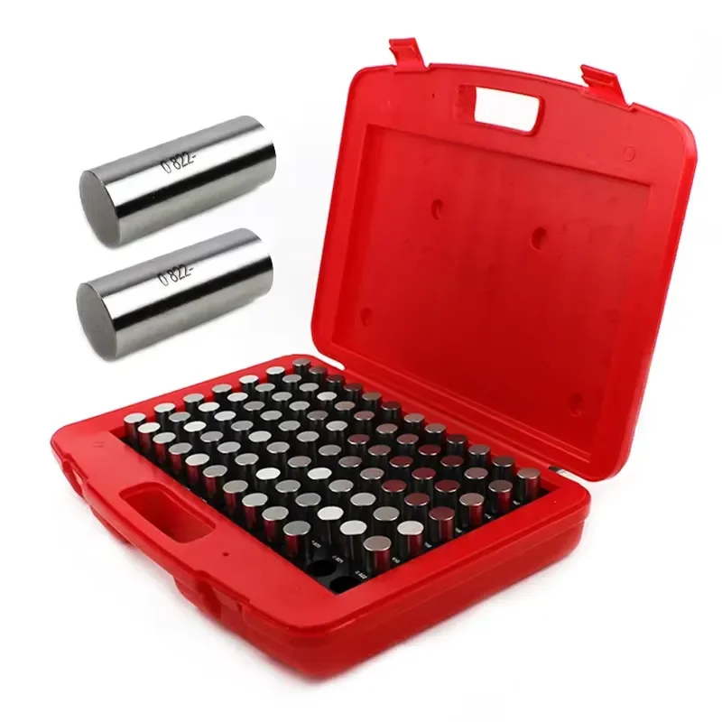 Precision Steel Industrial Grade Cylindrical Pin Gauge Set with Storage Case Measuring .011-1