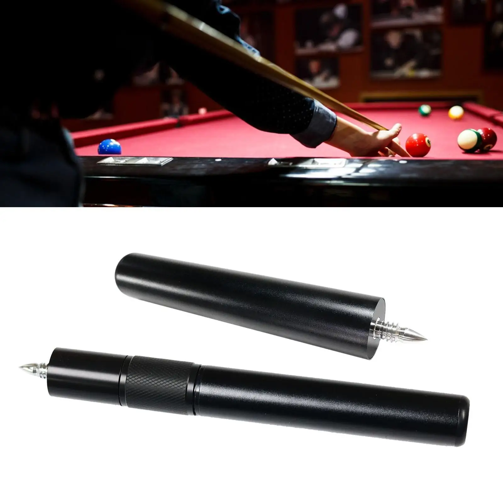 Pool Cue Extender Professional Lengthen Tool Billiards Pool Cue Extension for Men Women Enthusiasts Adults Athlete Accessory