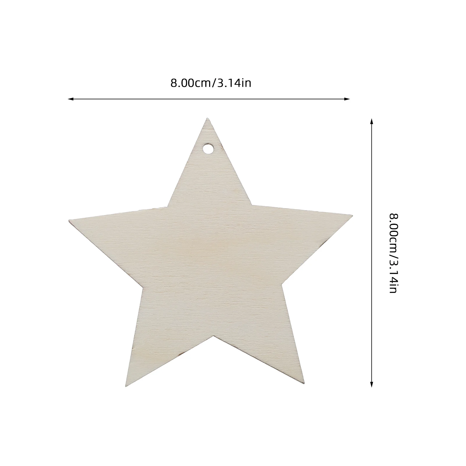 100 قطعة نجمة معلقة قلادة خشبية الخماسي الإبداعية شجرة عيد الميلاد نافذة الباب الحلي زينة عيد الميلاد DIY بها بنفسك لوازم #2