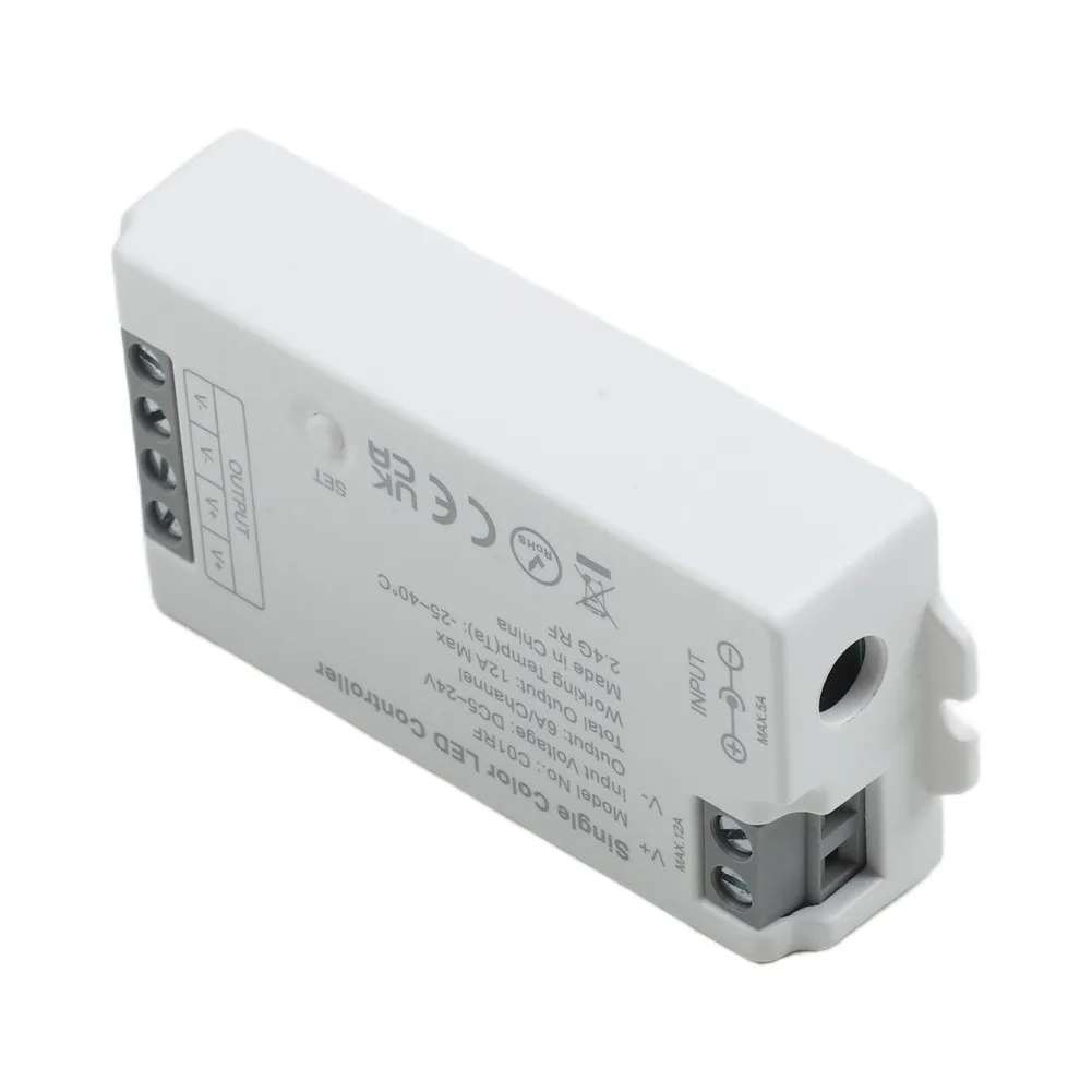 LED Strip Controller RF Remote DC5V DC12V DC24V for RGB LED Strips Compatible with 5050SMD 3528SMD 5630SMD COB 4 Wire Types