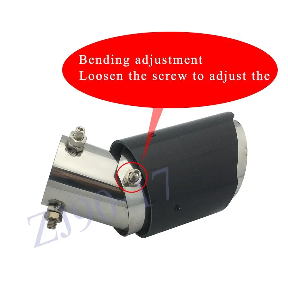 Adjustable Angle Carbon Fiber stainless Car Exhaust Pipe Muffler Tailpipe Cover 2pcs Fit For Honda CRV CR-V 2017 2018 2019