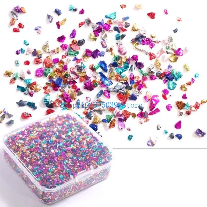 5asd 80g/Box Broken Glass Sequins Suitable for Nail Art Decoration Resin Mold