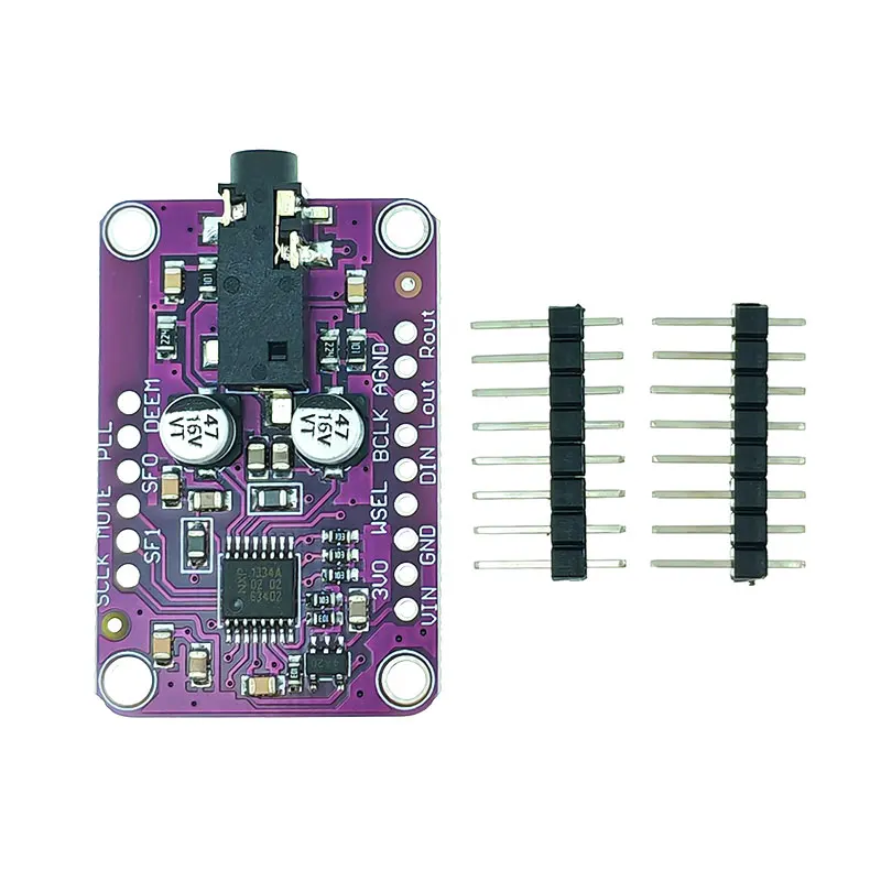 5 uds módulo DAC 1334 UDA1334A I2S DAC placa de módulo decodificador de Audio estéreo para Arduino 3,3 V - 5V