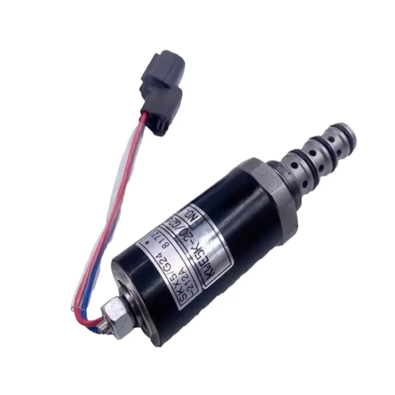 

For Kobelco sk200-3/5Hydraulic pump Safety locking solenoid valvekwe5k-20/g24d12a Excavator Parts