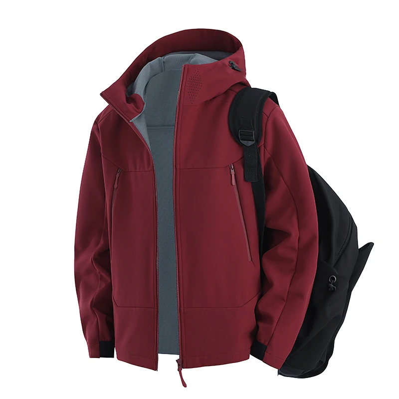 

Ветрозащитный водонепроницаемый джемпер Fce Softell для пары, 355 г, 75D, эластичный, бархатный, с капюшоном, съемный