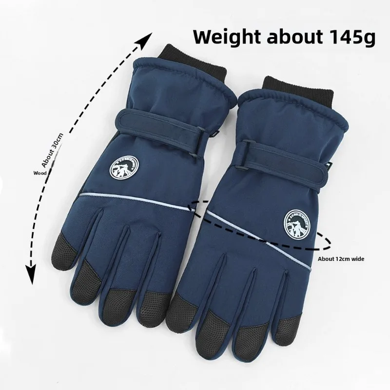 New Protective gloves Touch Screen Waterproof Windproof Warm Thicken Fleece Lining Outdoor Riding Cycling Snowboard Mitten