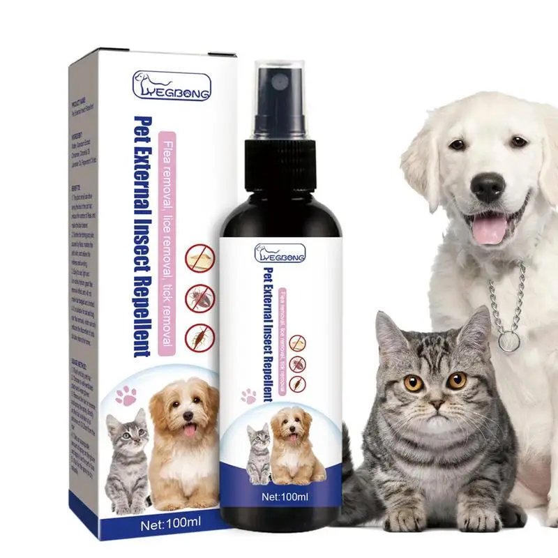 Pet Dog Cat Anti Flea Drops 100ml Insectcide Flea Lice Insect Safe for Home and Cats Dogs Prevent Ticks