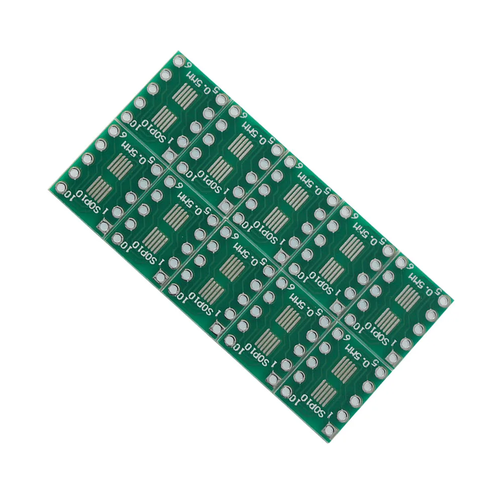 لوحة دارات مطبوعة SOP10 MSOP10 SOP23 إلى DIP10 Pinboard SMD إلى DIP IC مأخذ توصيل محول 0.5 مللي متر/0.95 مللي متر إلى 2.54 مللي متر DIP Pin لوحة دارات مطبوعة تحويل #5