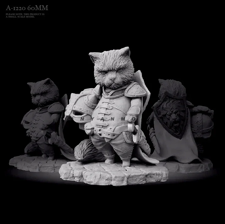 

60MM Resin figure model kits cat toy colorless and self-assembled A-1220