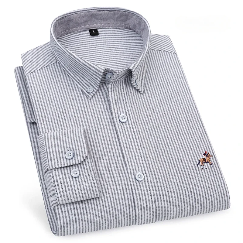 Fashion korean popualr clothes 100%cotton oxford long sleeve shirts for man slim fit foraml plain shirt soft office white shirt