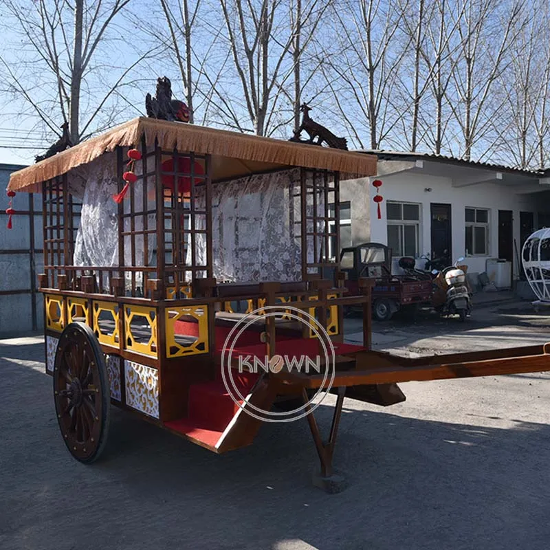 2022 Chinese Style Carriage Antique Horse Cart with Electric Power Attraction Exhibition Carriage for Sale