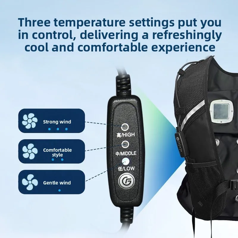 Utility Semiconductor Air Conditioner Work Clothes Refrigeration Clothes Fan Vest Outdoor Worker Protective Accessories