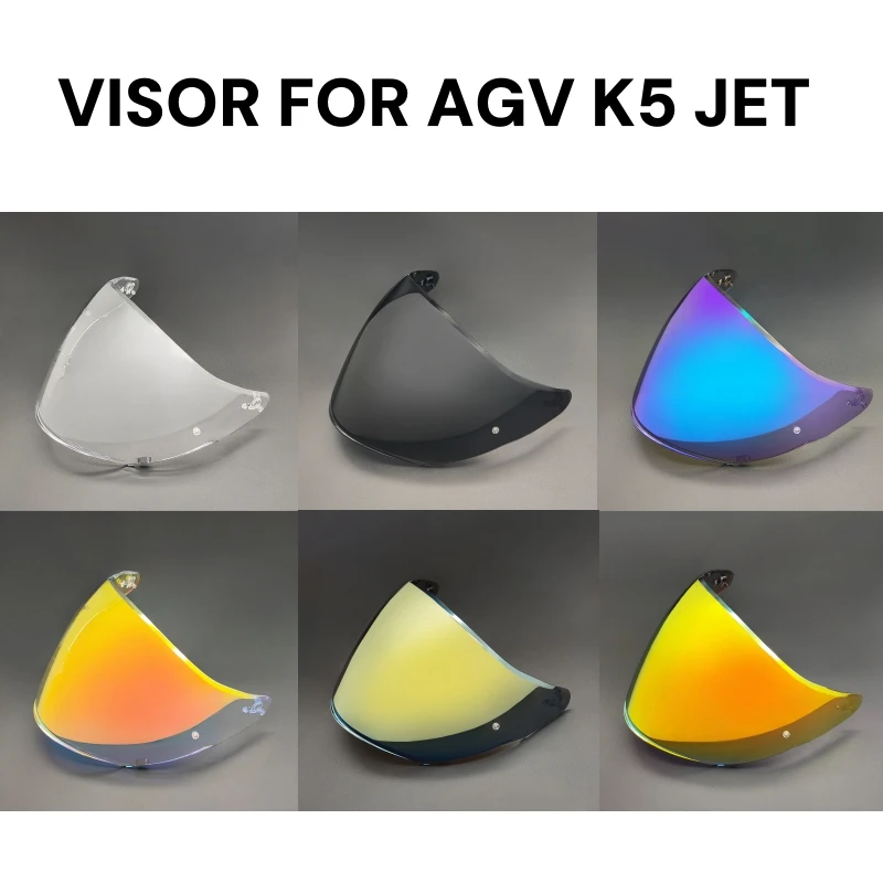 K5 JET 오픈 페이스 헬멧 바이저 실드, AGV K5-JET Cascos Visera 앞유리, 자외선 차단 오토바이 헬멧 액세서리