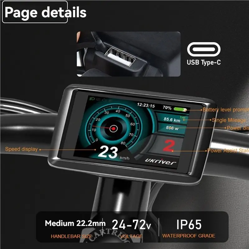A51Q-UKC1+ LCD Meter+ Sine Wave/Square Wave Interchange Controller 48V-72V 60A For E-Bike Electric Scooter Controller