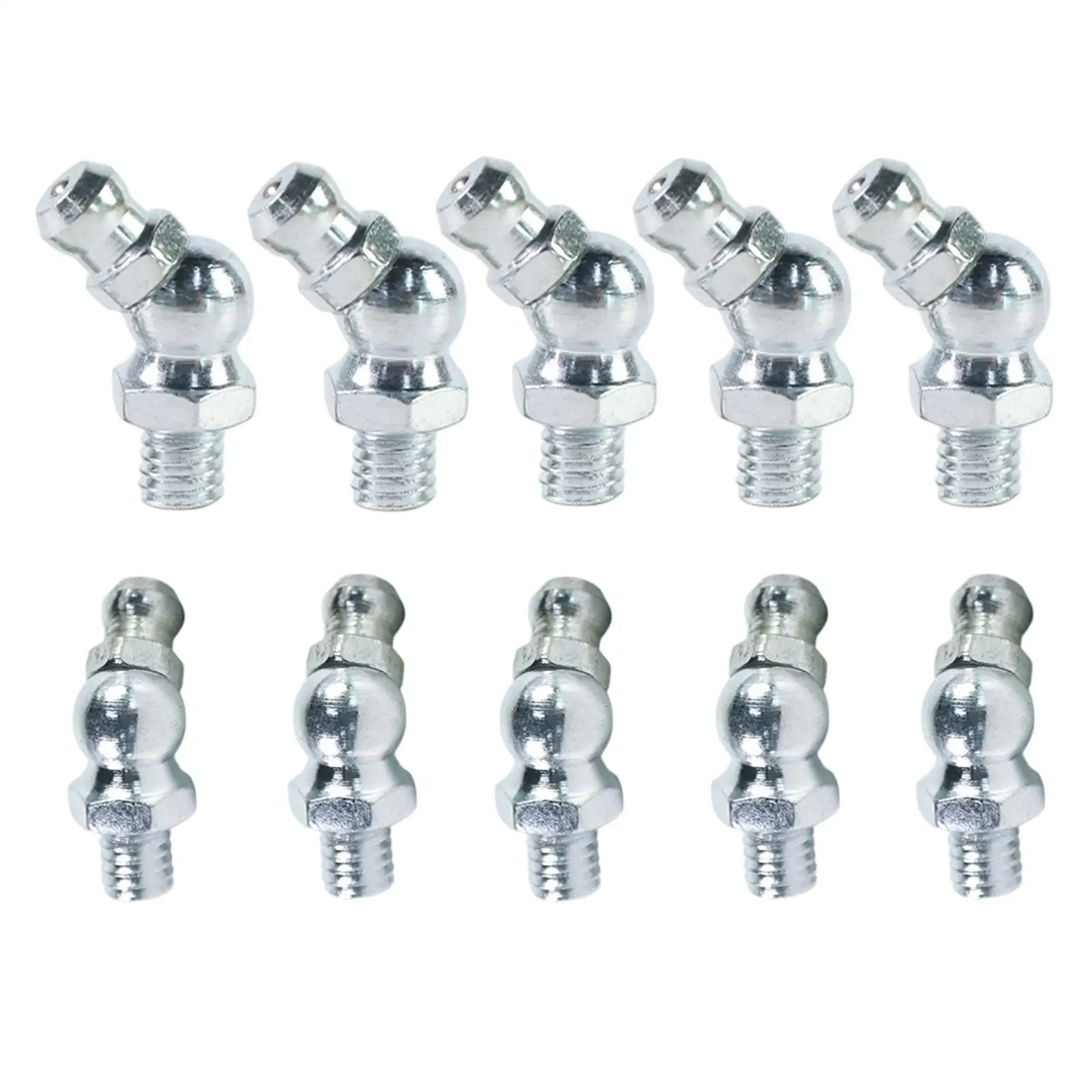 

Grease Fitting Kit 90 Degree Elbows Nipples Replacement 10 Pieces Metric Grease Fitting For Automotive Machinery Industrial