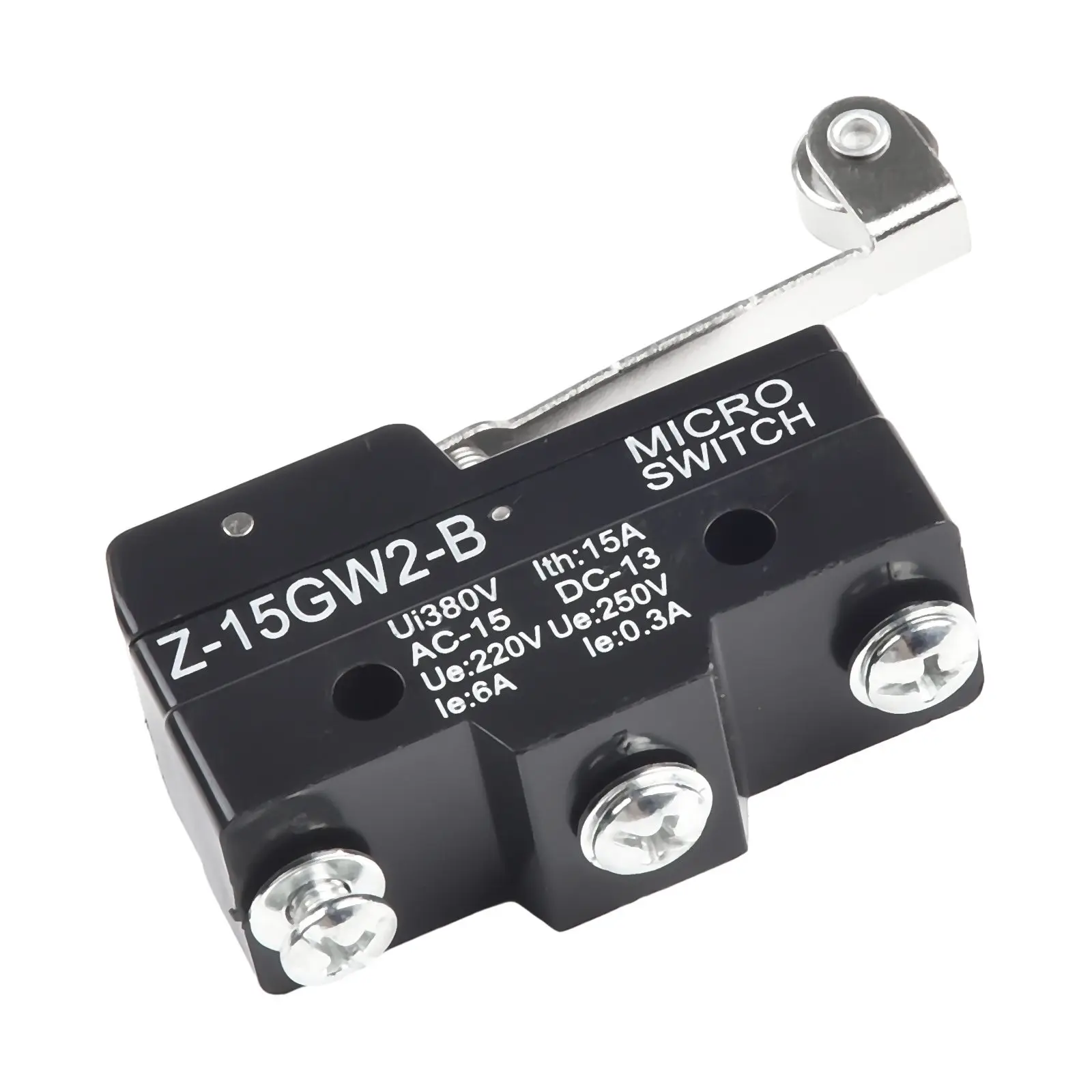 High precision SPDT Momentary Roller Lever Limit Switch Z15GW2B model with copper contact ensuring reliable performance