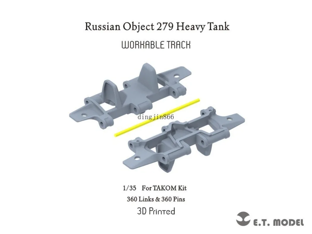 ET model 1/35 P35-056 Russian Object279 Heavy Tank Workable Track(3D Printed)