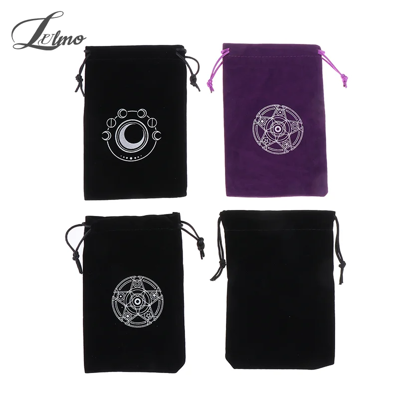 1Pc Velvet Tarots Oracle Cards Storage Bag Runes Constellation Witch Divination Accessories Jewelry Dice Bag Drawstring Pouch