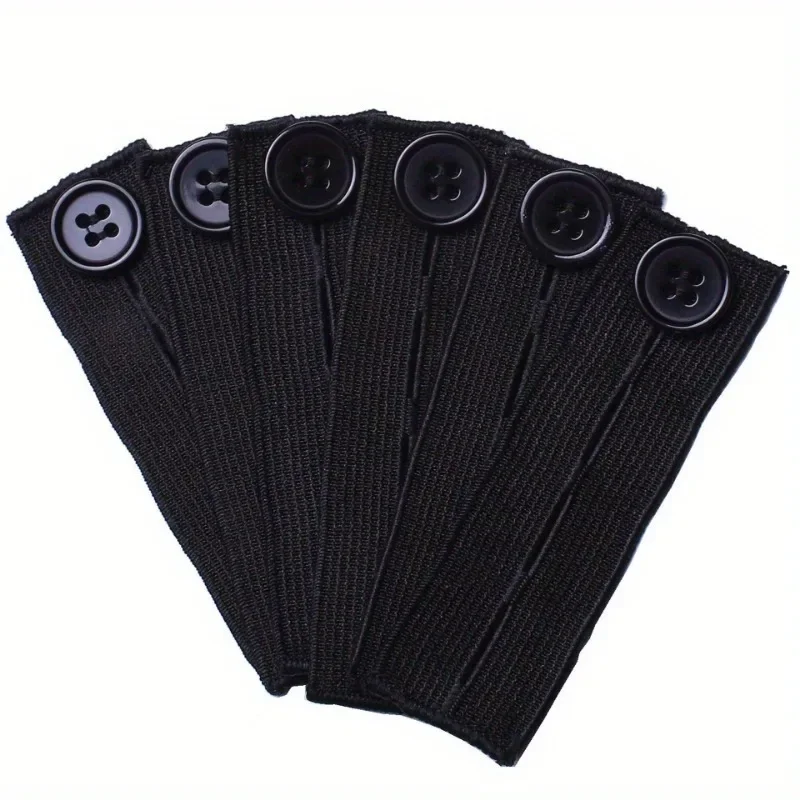 10PCS Trousers Waist Extension Buckle Elastic Band Adjustment Buckle for Pregnant Women's Pants Elastic Adjustment Buckle