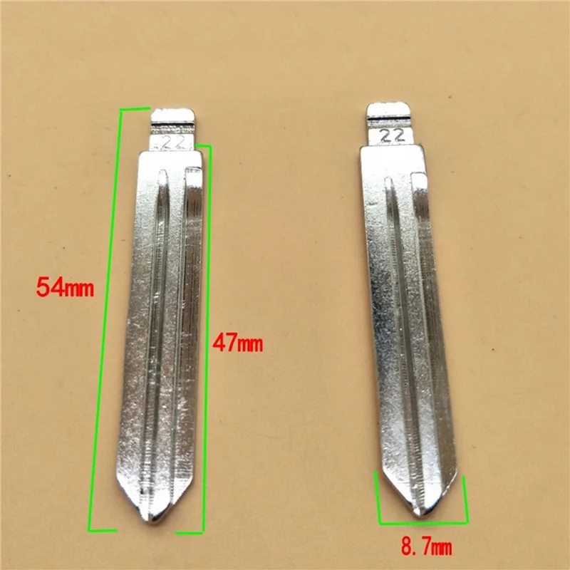 20 Pz/lotto NO.22 NSN14 Metallo Vuoto Uncut Flip KD/VVDI Chiave A Distanza Lama Per Nissan TIIDA Renault Subaru Infiniti