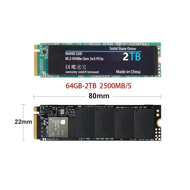 Hot Selling M.2 NVMe SSD PCIE 3.0 / 4.0 Internal Solid State Drive 128GB 256GB 512GB 1TB 2TB Laptop Desktop Storage Memory Disk