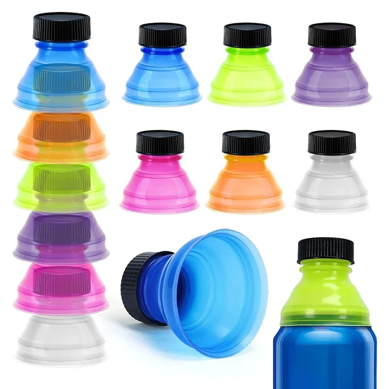 6Pcs Reusable Plastic Airtight Lid Beer Water Dispenser Lid Can Protector Caps Cover Bottle Top Soda Saver Cans Dust Cover