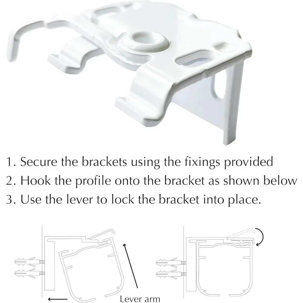 For STANDARD ROMAN BLIND FIXING BRACKETS-WILL FIT HILLARY'S ETC Pack of 3