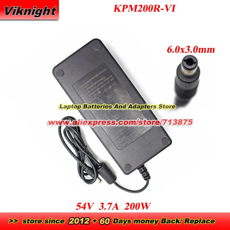 Genuine KPM200R-VI AC Adapter 54V 3.7A 200W 332-11047-01 6.0x3.0mm For NETGEAR GS116PPS GS116PP 16-PORT-POE-GS116PP KPM200R-V1