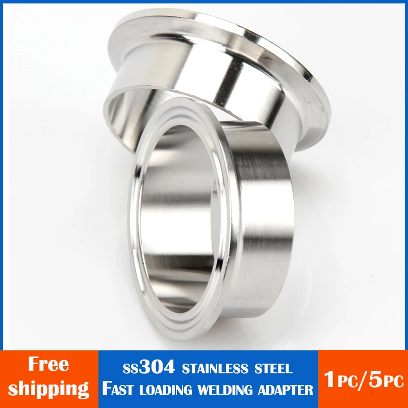 

1pcs OD 19mm 38mm Sanitary Pipe Weld Ferrule Tri Clamp Type Stainless Steel Flange SUS 304 1.5"Ferrul Lengthened connection