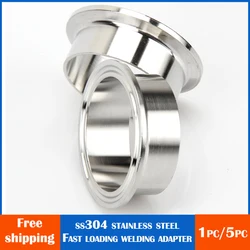 1pcs OD 19mm 38mm Sanitary Pipe Weld Ferrule Tri Clamp Type Stainless Steel Flange SUS 304 1.5