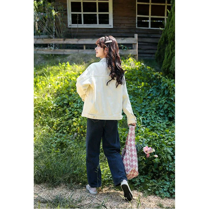 デニム レディース ゆったり カジュアル コート 2025 春新作 女性 薄手 ツーリング 韓国風 ジャケット ブリーフ 日本風 レディース カレッジ風 アウター