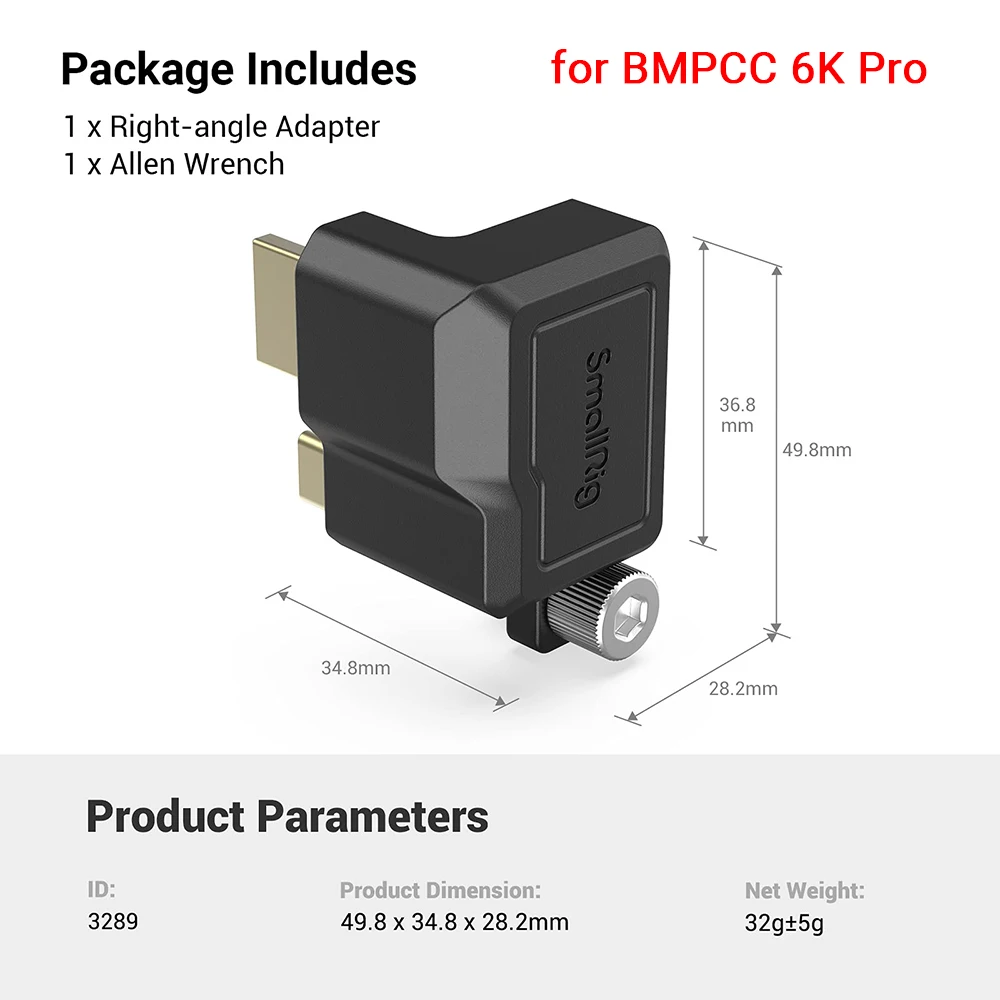 Cavo Di Alimentazione A Spirale Per Blackmagic Pocket Cinema Camera 4K/6K – Da USB-C PD A 2 Pin Femmina, 13-90 Cm, Con LED