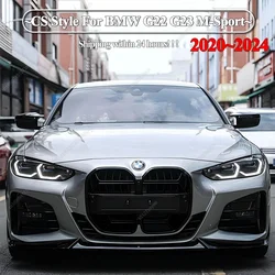CS Style Front Bumper Grill Upper Racing Grille Center Grid For BMW 4 Series G22 Coupe G23 Convertible M-Sport 2020-2024 Bodykit