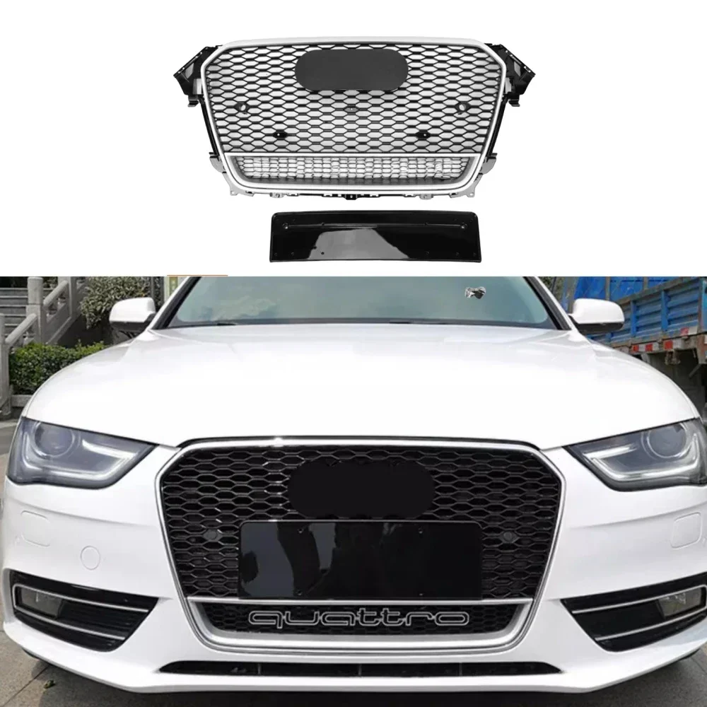 

For RS4 Grill Racing Grills Front Hood Grille Car Front Bumper Grill Center Grille for A4/S4 B8.5 2013-2016