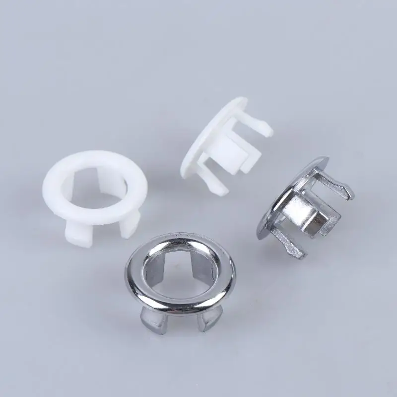 Bathroom Kitchen Sink Overflow Cover 10PCS Anti-corrosion Chrome Drain Cap Replacement Parts