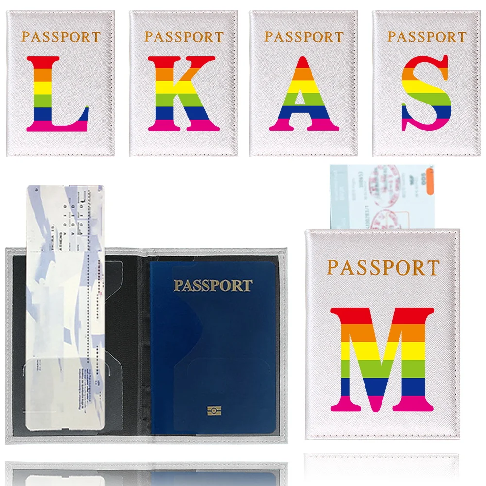 Porta passaporto custodia per passaporto custodia protettiva per passaporto impermeabile da viaggio supporto per serie arcobaleno accessori da viaggio per piano aereo