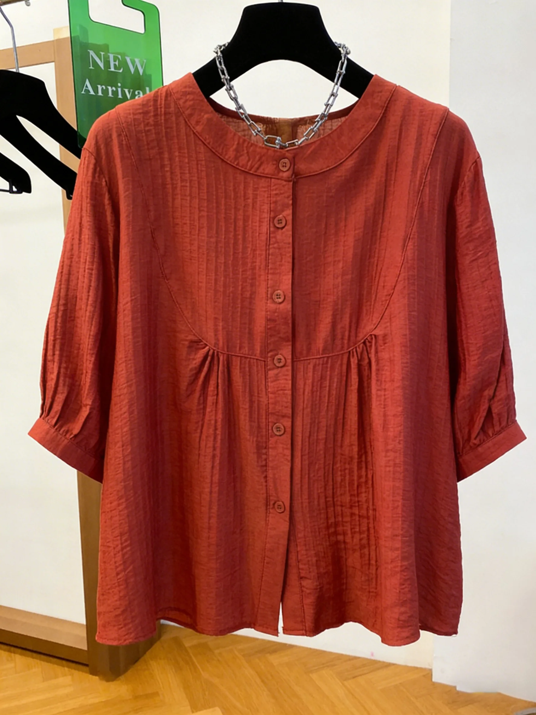 Camisa sin mangas para mujer Puning, top rojo, hermoso y favorecedor, talla grande, estilo coreano, informal, cuello redondo,...