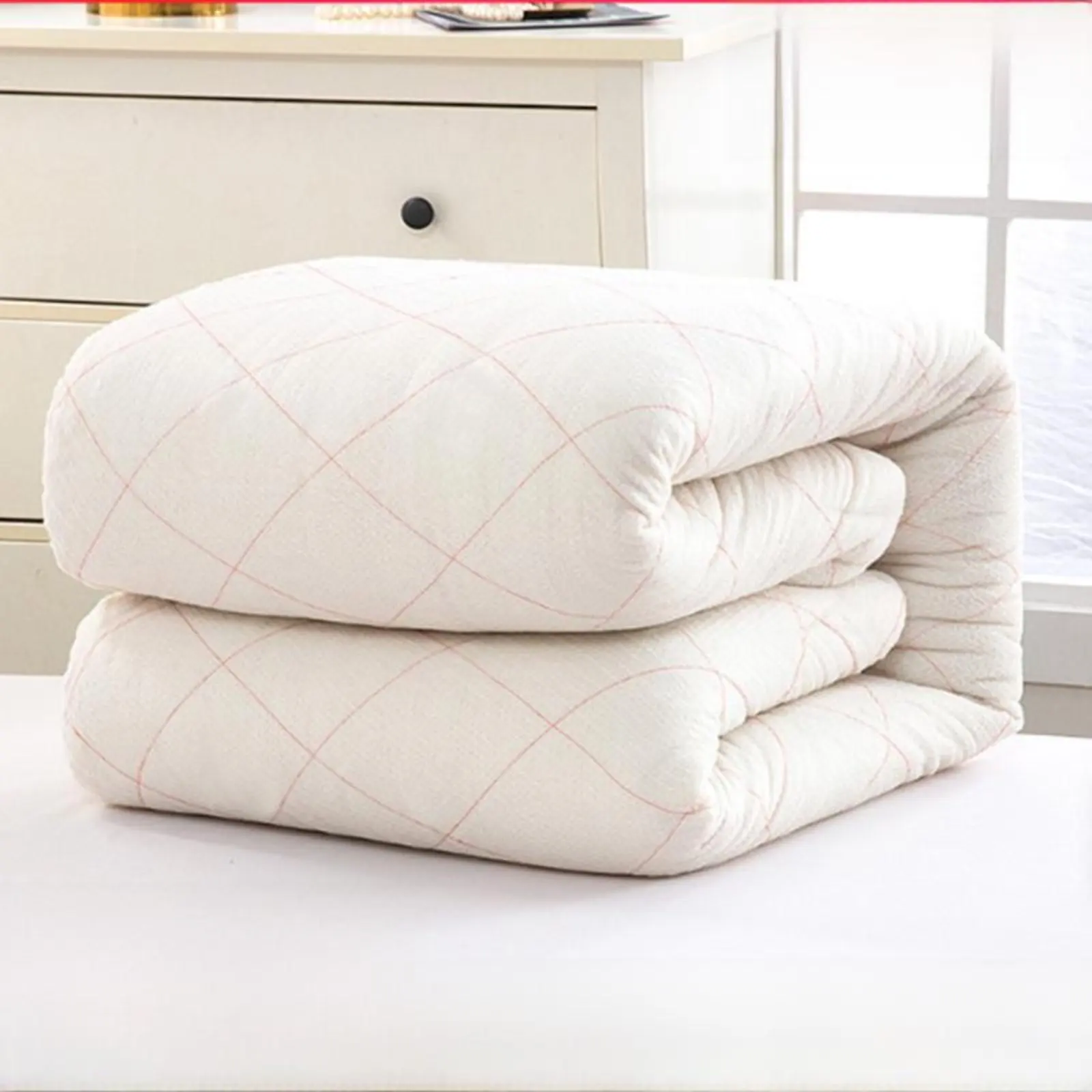 

Хлопковый стеганый наматрасник, складное одеяло, постельное белье в общежитии